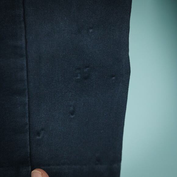 Everlane Size 6 Blue Side Zip Elastic Stretch Waist Tapered Skinny Stretch Pants - Picture 3 of 6